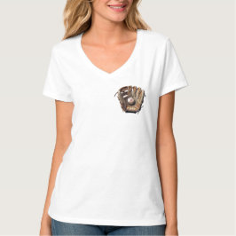 Ich liebe Baseball-Trainer-Handschuh rotes Herz sp T-Shirt
