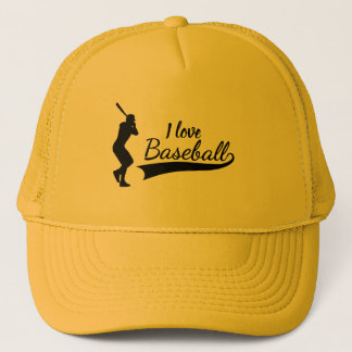 Ich liebe Baseball Truckerkappe