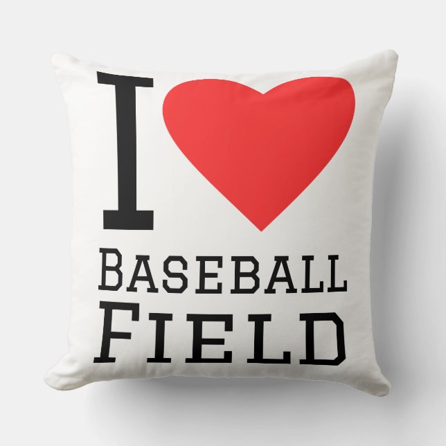 Ich liebe Baseballfeld Kissen (Vorderseite)