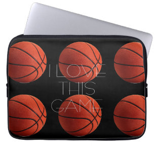 Ich liebe Basketball Nahaufnahme Laptopschutzhülle