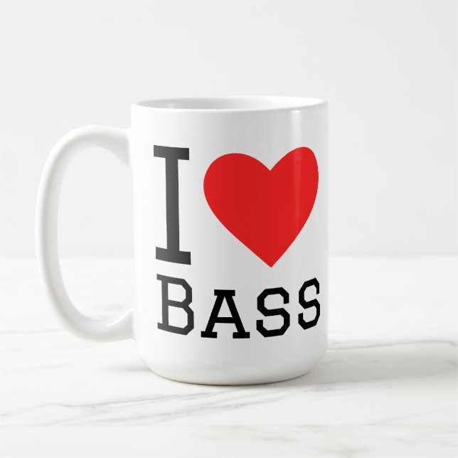 Ich liebe Bass Kaffeetasse (Links)