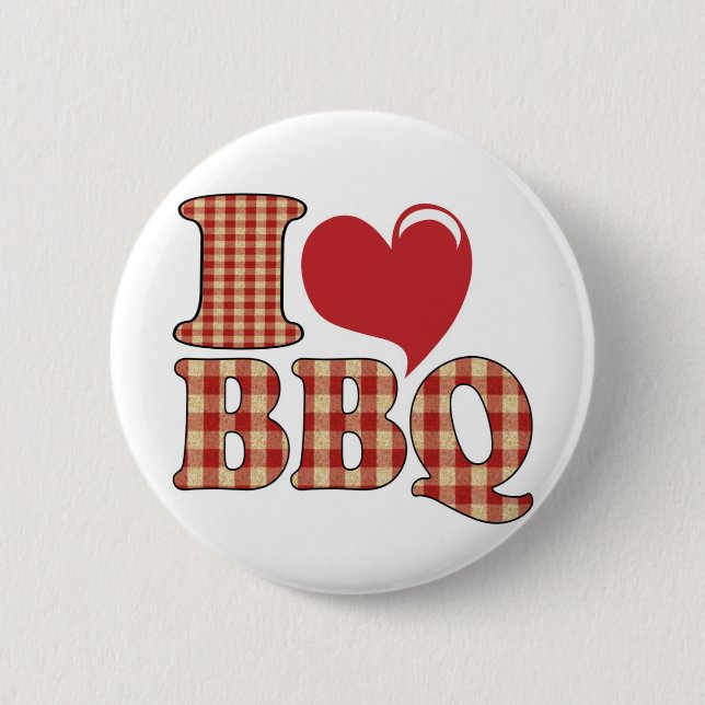 Ich liebe BBQ Button (Vorderseite)