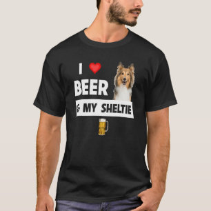 Ich Liebe Beer und meine Sheltie Eltern Shetland S T-Shirt