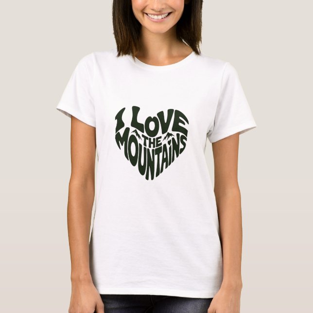 Ich liebe Berge T-Shirt (Vorderseite)