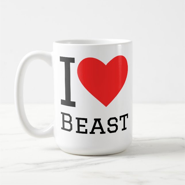 Ich liebe Bestien  Kaffeetasse (Links)
