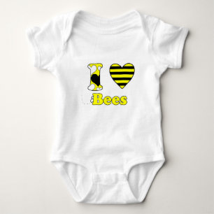Ich liebe Bienen Baby Strampler