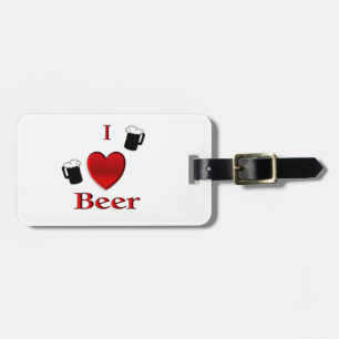 Ich liebe Bier-Design Gepäckanhänger