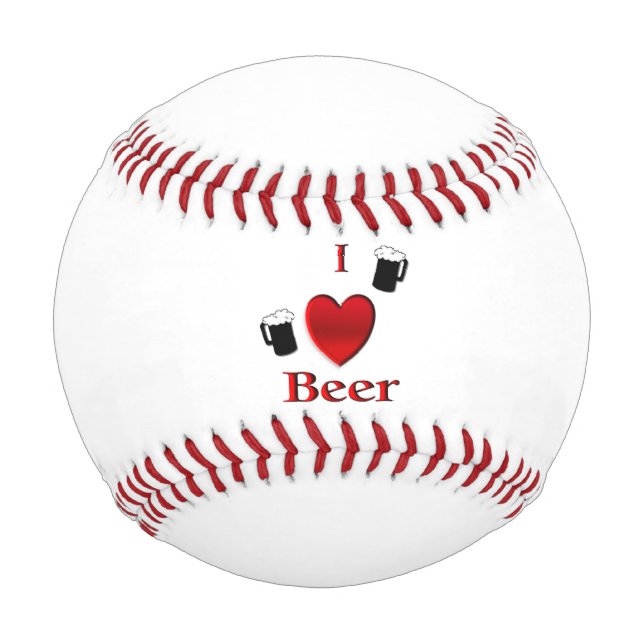 Ich liebe Bierdesign Baseball (Vorderseite)
