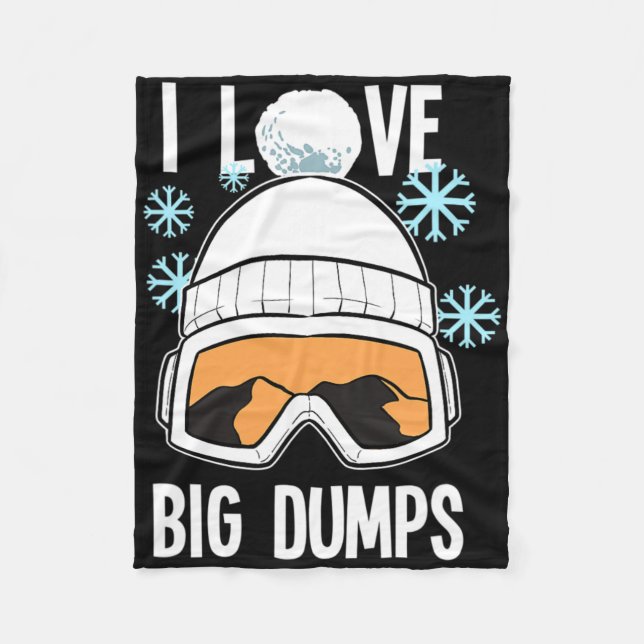 Ich Liebe Big Dumps Snowboarder Snowboarder Freest Fleecedecke (Vorderseite)