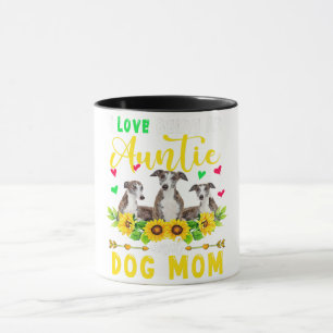 Ich Liebe bin Tante Hunde Mama Whippet Lover Tasse
