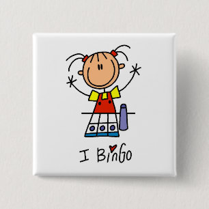 Ich liebe Bingo T-Shirts und Geschenke Button