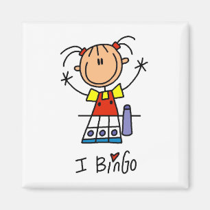 Ich liebe Bingo T-Shirts und Geschenke Magnet