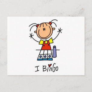 Ich liebe Bingo T-Shirts und Geschenke Postkarte