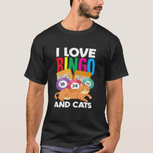 Ich liebe Bingo und Katzen entspannende lustige Vi T-Shirt