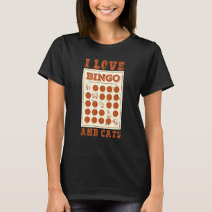Ich liebe Bingo und Katzen Süßes Tier Bingo 3 T-Shirt