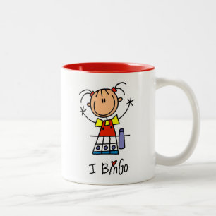 Ich liebe Bingo Zweifarbige Tasse