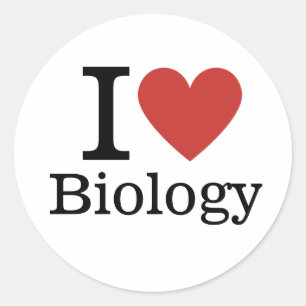 Ich ❤️ Liebe Biologie für Uni Fakultät/Student Runder Aufkleber