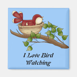 Ich liebe Bird Watching Magnet