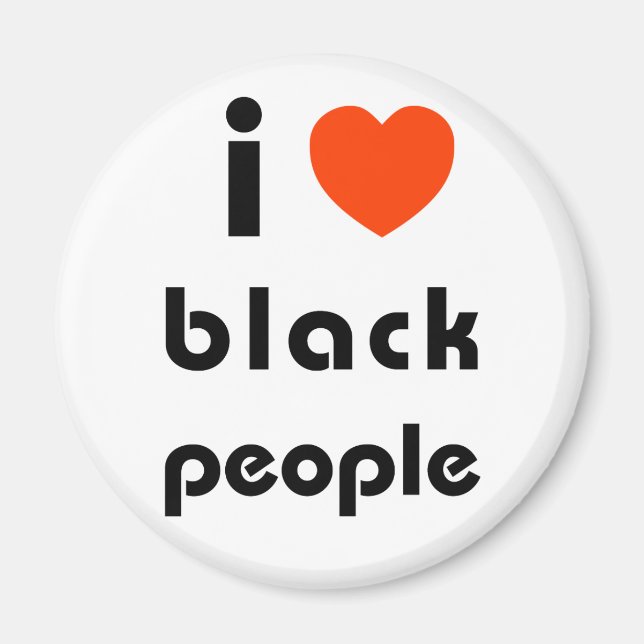 Ich Liebe Black People Magnet (Vorne)