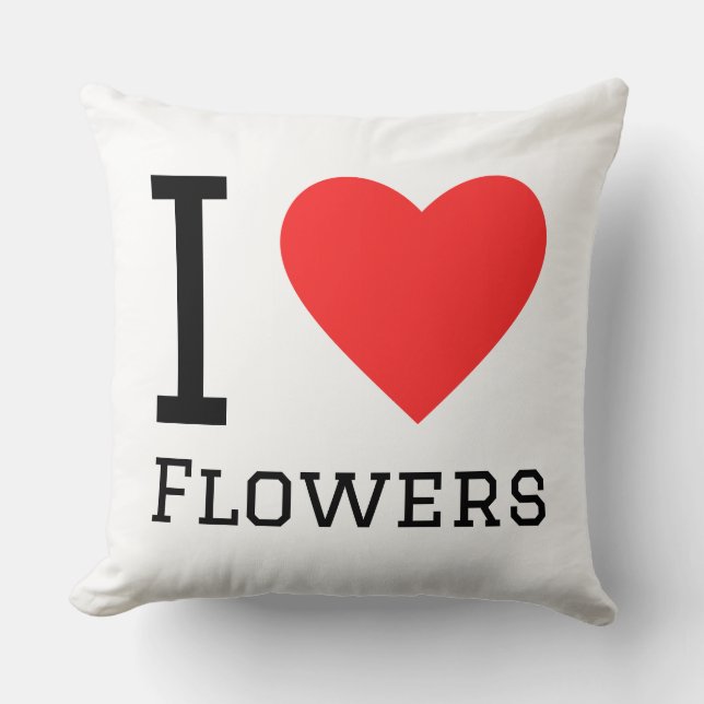 Ich liebe Blumen Kissen (Vorderseite)