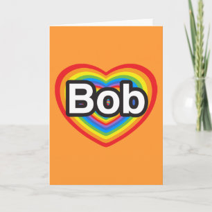 Ich Liebe Bob. Ich Liebe dir Bob. Herz Karte