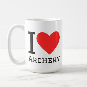 Ich liebe Bogenschießen Kaffeetasse