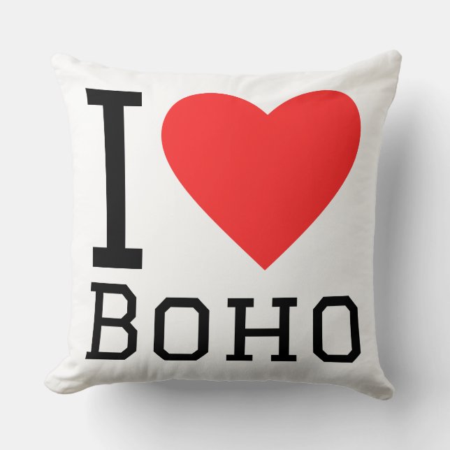 Ich liebe Boho Kissen (Vorderseite)