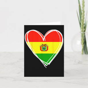 Ich liebe Bolivien Cool Bolivien Flagge Herz Desig Karte