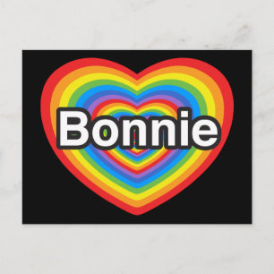 Ich liebe Bonnie. Ich liebe dich Bonnie. Herz Postkarte