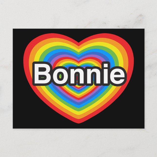 Ich Liebe Bonnie. Ich Liebe dir Bonnie. Herz Postkarte (Vorderseite)