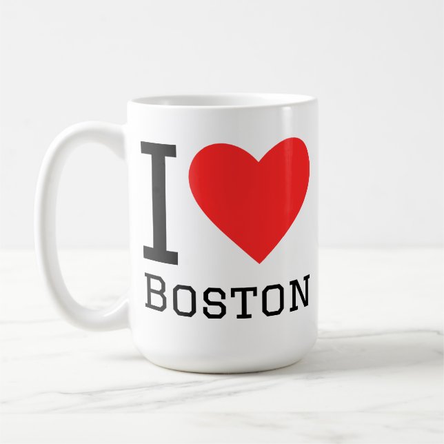 Ich liebe Boston Kaffeetasse (Links)