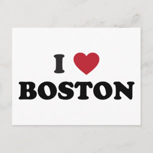 Ich liebe Boston Massachusetts Postkarte