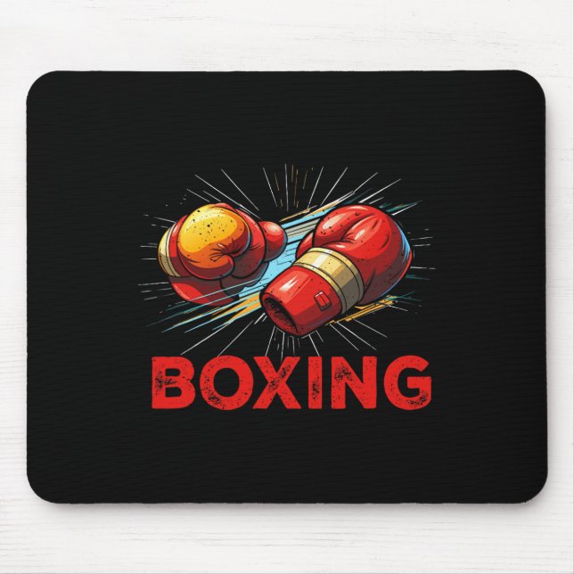 Ich liebe Boxhandschuhe Kampfsport Kampfkunst K Mousepad (Vorne)