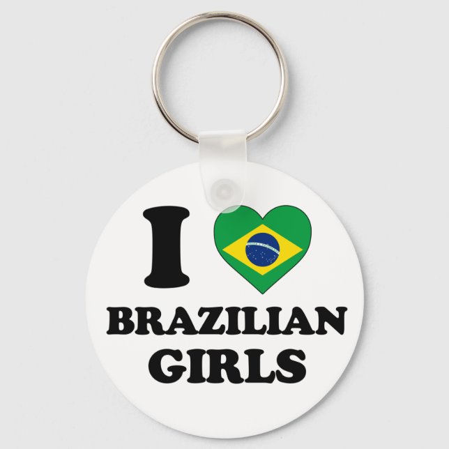Ich Liebe brasilianische Mädchen Schlüsselanhänger (Vorderseite)
