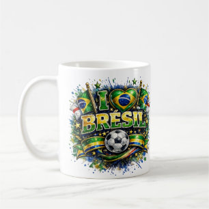 Ich liebe Brasilien 2026 Fußballfan Kaffeetasse