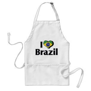 Ich liebe Brasilien-Flagge Schürze