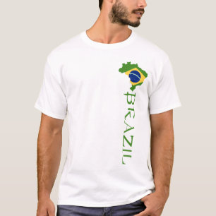 Ich liebe Brasilien Fußball Karte Fußball T-Shirt