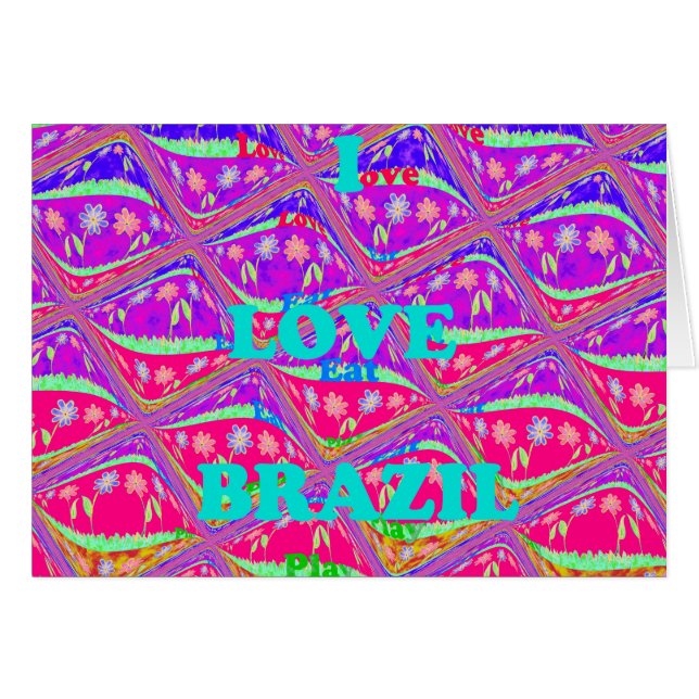 Ich Liebe Brasilien. Schöne Samba traditionelle Fa (Vorderseite (Horizontal))