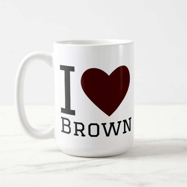Ich liebe Braun  Kaffeetasse (Links)
