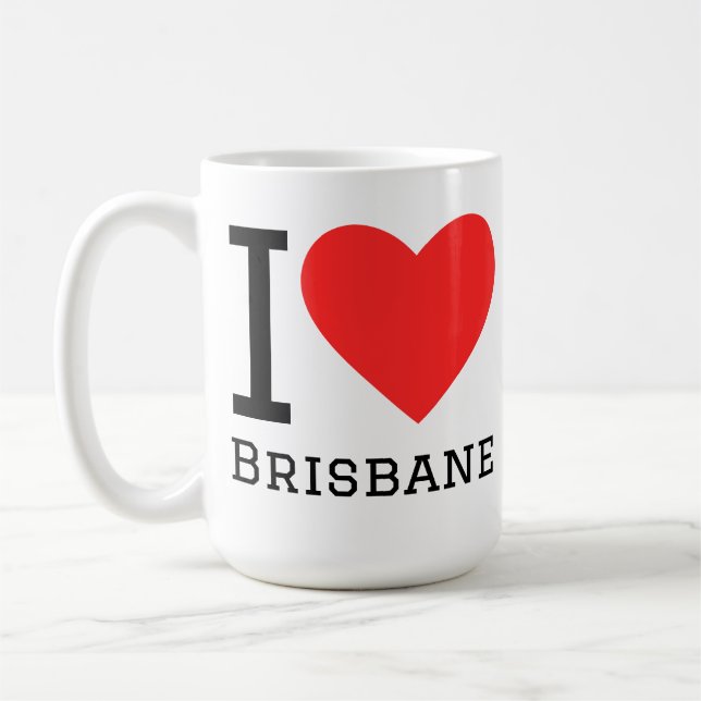 Ich liebe Brisbane Kaffeetasse (Links)