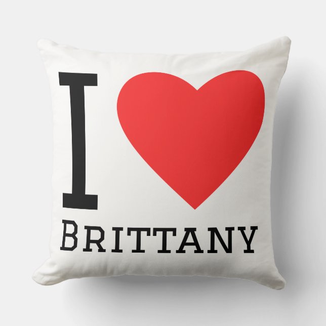 Ich liebe Brittany  Kissen (Vorderseite)
