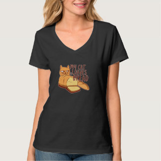 Ich Liebe Brot wie meine Katze liebt Brot Loaf Fun T-Shirt