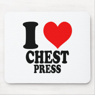 Ich liebe Brustpresse  Mousepad