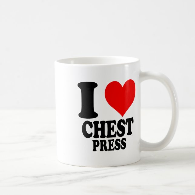 Ich liebe Brustpressen  Kaffeetasse (Rechts)