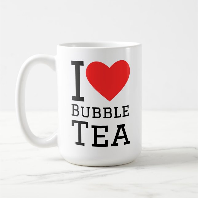 Ich liebe Bubble Tea Kaffeetasse (Links)