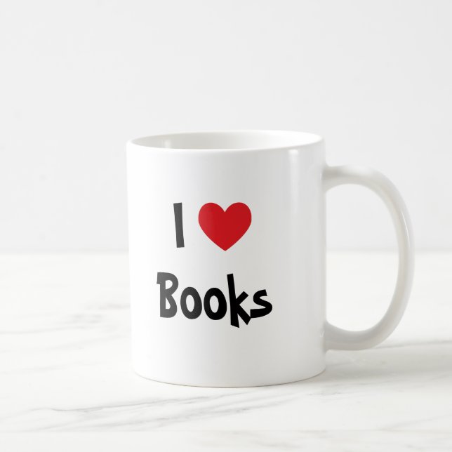 Ich liebe Bücher Kaffeetasse (Rechts)