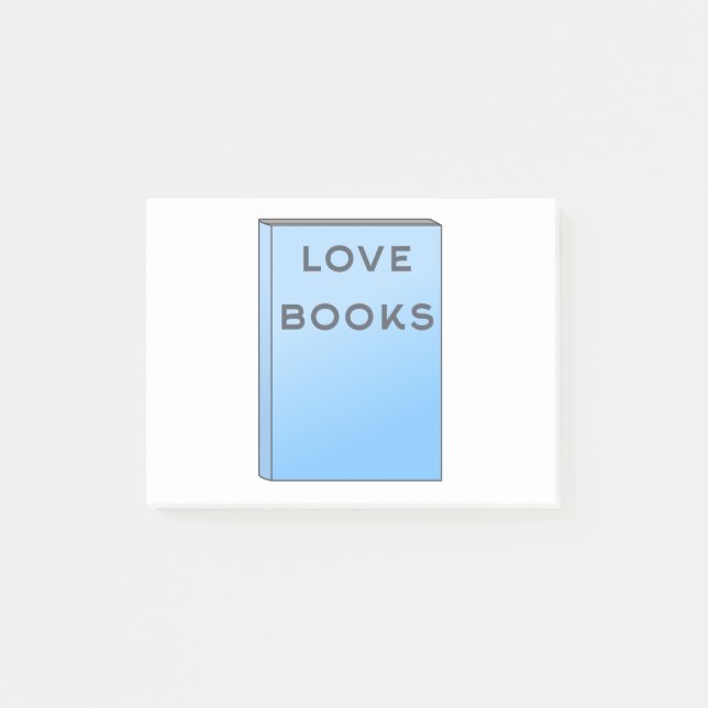 Ich liebe Bücher Post-it Klebezettel (Vorderseite)