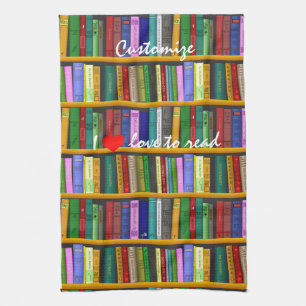 Ich Liebe, Bücher Thunder_Cove lesen Geschirrtuch