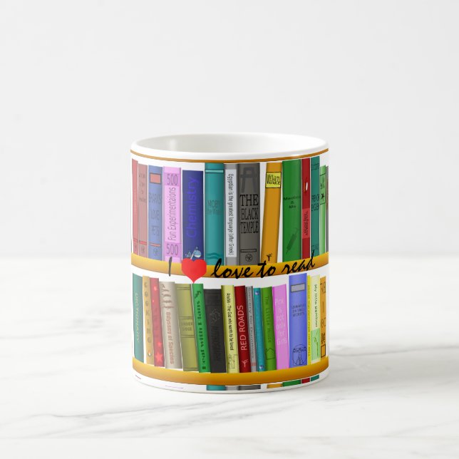 Ich Liebe, Bücher Thunder_Cove lesen Kaffeetasse (Mittel)