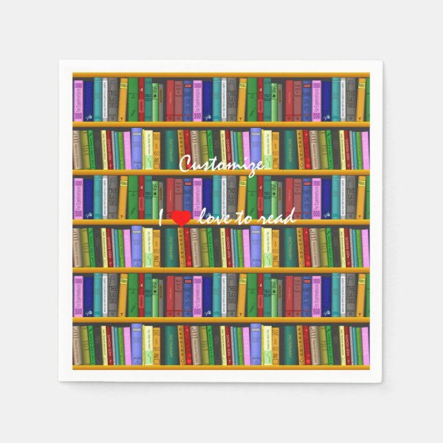 Ich Liebe, Bücher Thunder_Cove lesen Serviette (Vorderseite)